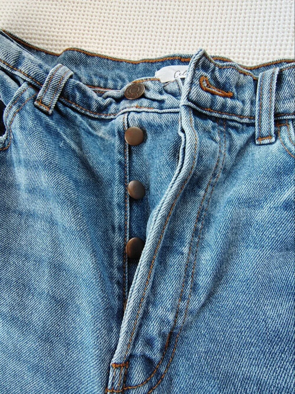 Cello Blue Distressed Wide-Leg Women's Jeans Size 11